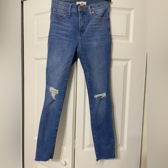 Madewell Blue Distressed Women's skinny jeans size 26 - Picture 1 of 10
